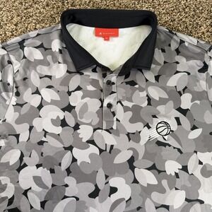 Redvanly Shirt Mens XL Gray Floral Golf Performance Stretch Phoenix Suns